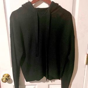 Zoey Cropped Waffle Knit Hoodie Sweater | EUC | Plus Size 2X